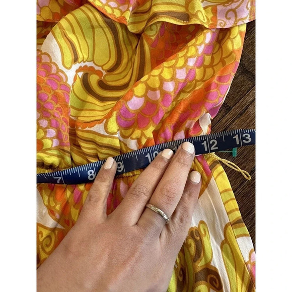 Trina Turk‎ Banana Republic Colab Womans Dress Maxi SZ 2 Yellow Strapless G0182 - Picture 6 of 9